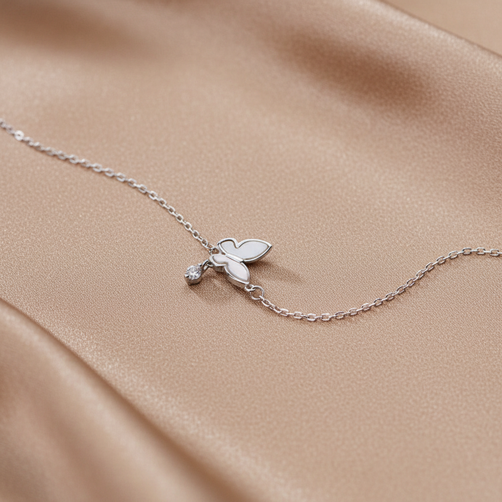 Butterfly Shell Bracelet | S925 Sterling Silver