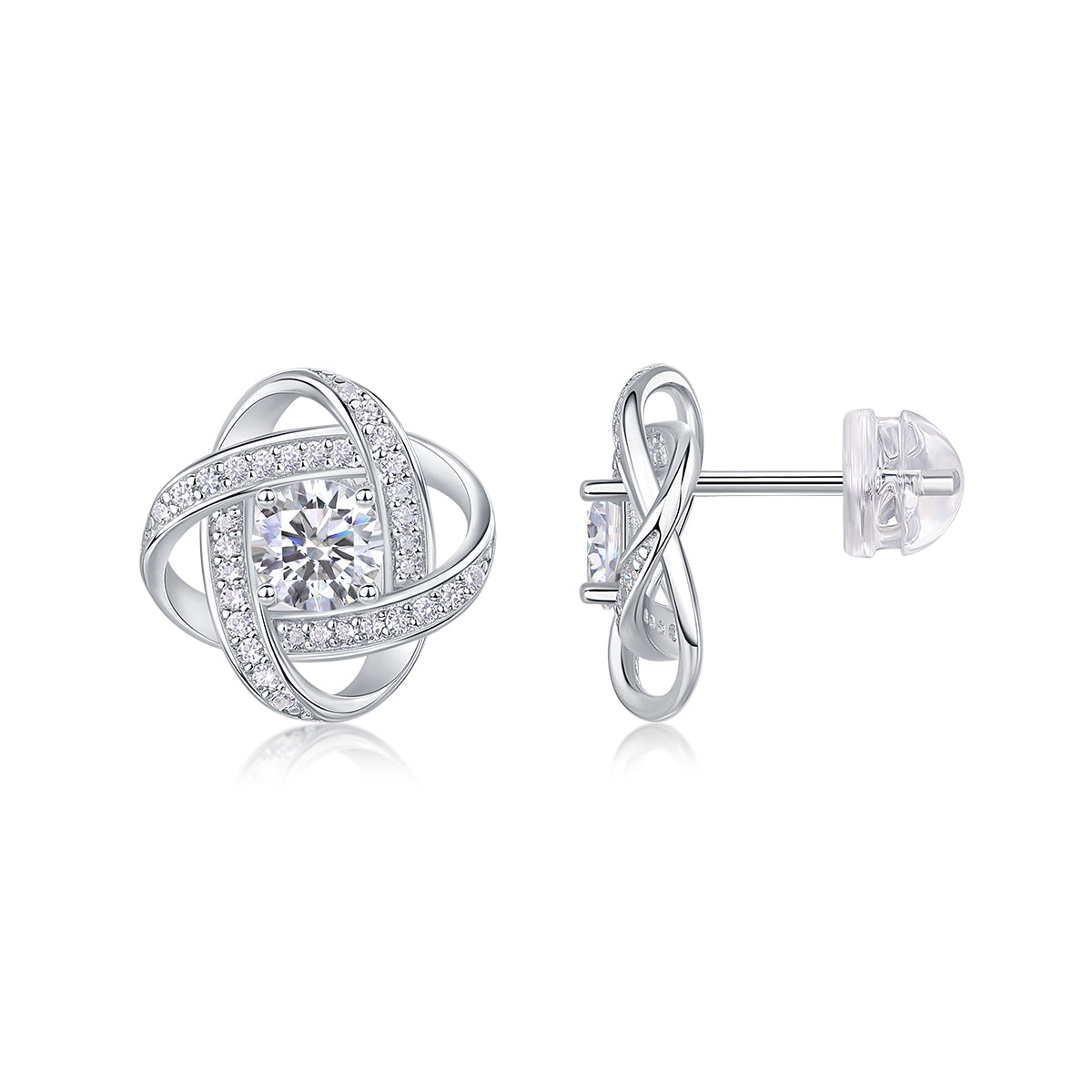 Hope Beam Moissanite Stud Earrings | S925 Sterling Silver