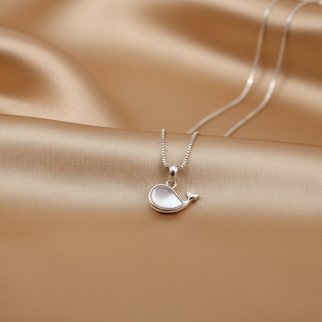 Deep Sea Mother Whale Necklace | S925 Sterling Silver