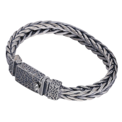 Braided Rattan Bracelet | S925 Sterling Silver
