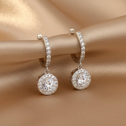 Pour les jeunes Boucles d'oreilles clous en moissanite | 0.5 carat | Argent S925 plaqué platine
