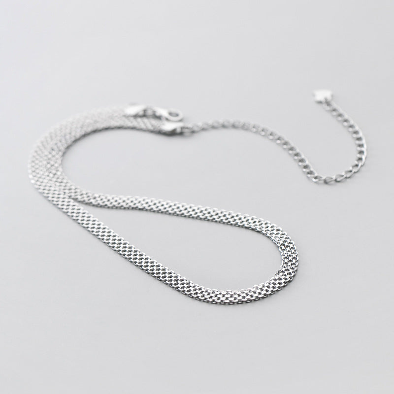Wide Link Chain Necklace | S925 Sterling Silver