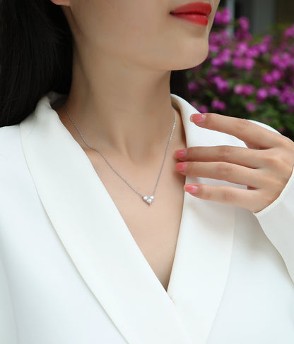 Love In The Present Moissanite Necklace | S925 Silver Platinum-plated