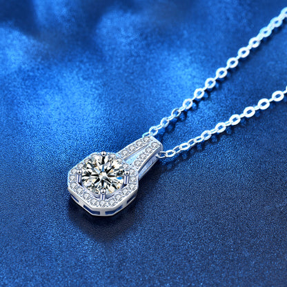 Collier Princesse Sac en Argent Sterling 925 Moissanite pour Femme
