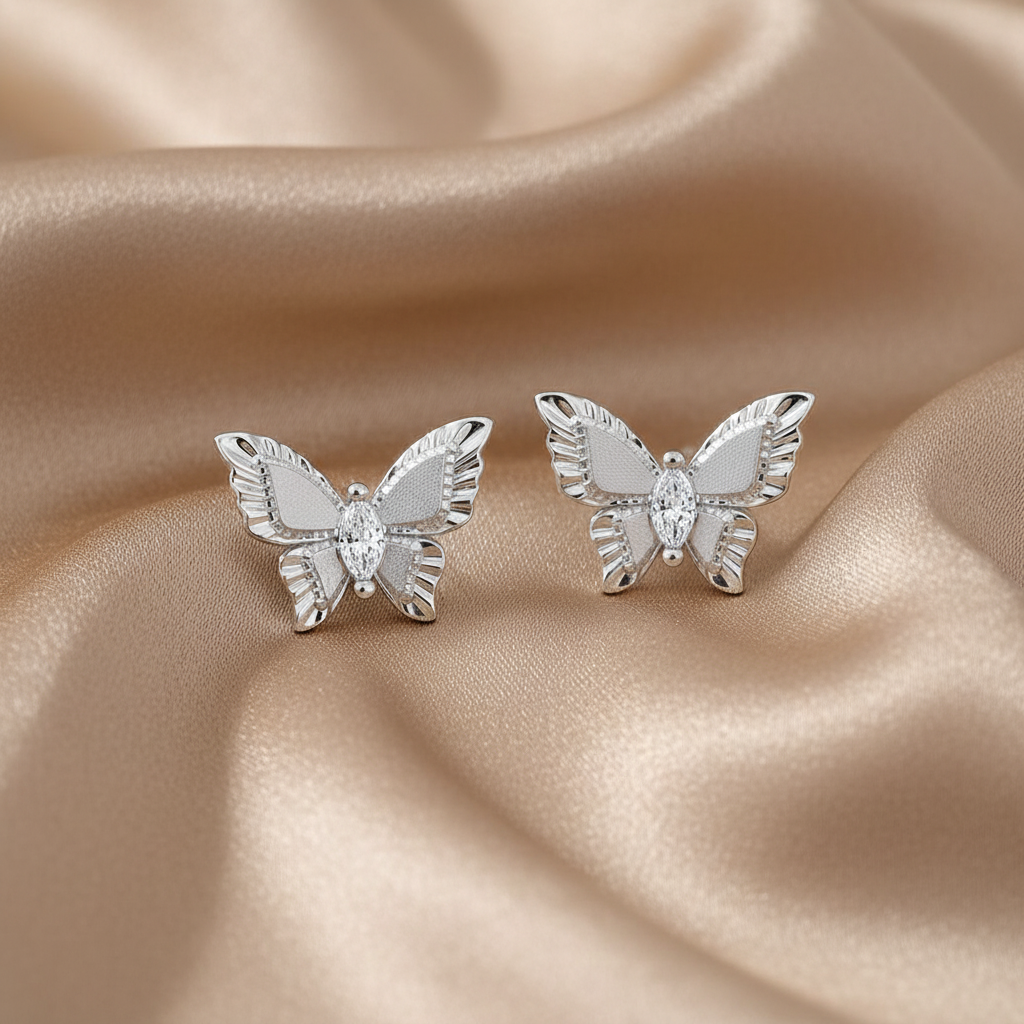 Butterfly Stud Earrings | S925 Sterling Silver