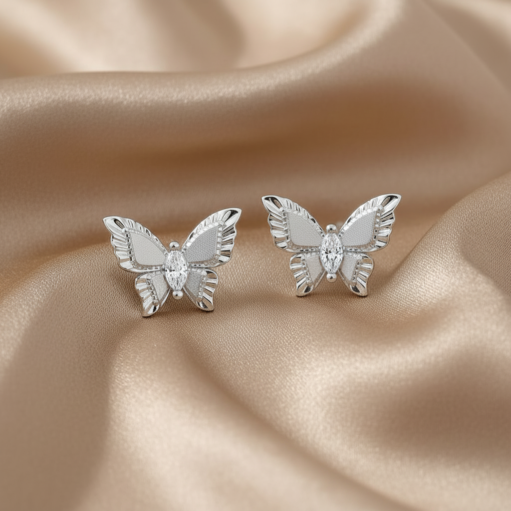 Butterfly Stud Earrings | S925 Sterling Silver