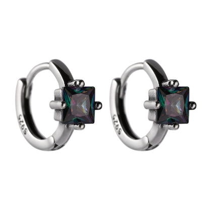 Colour Zircon Stud Earrings | S925 Sterling Silver