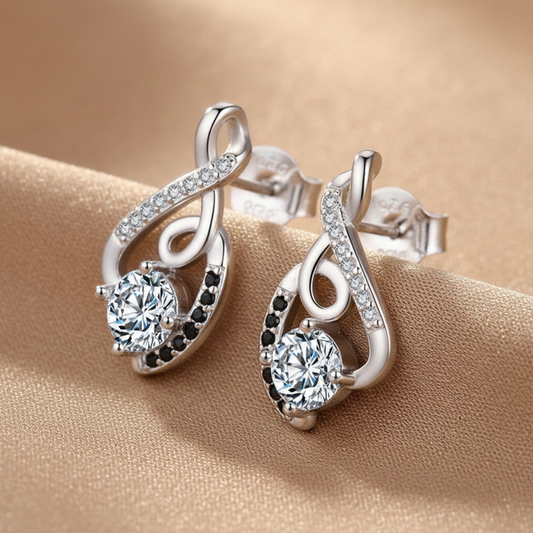 Geometric Zircon Earrings | S925 Sterling Silver