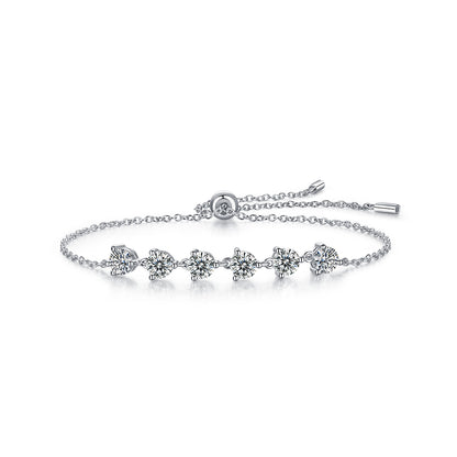Ensemble de bracelets en moissanite Dreamy Beauty | Argent S925 plaqué platine