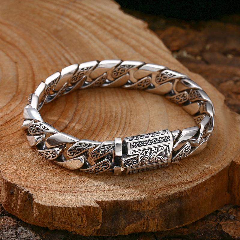 Tang Grass Cuban Link Bracelet | S925 Sterling Silver