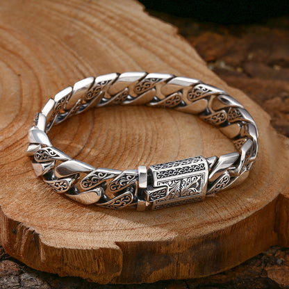 Tang Grass Cuban Link Bracelet | S925 Sterling Silver