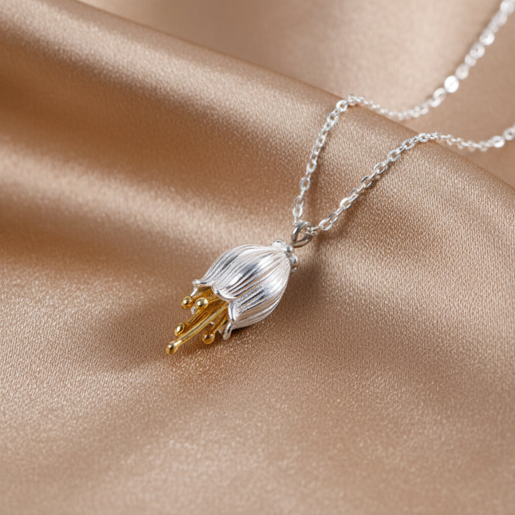 Silver Flower Pendant Necklace | S925 Sterling Silver