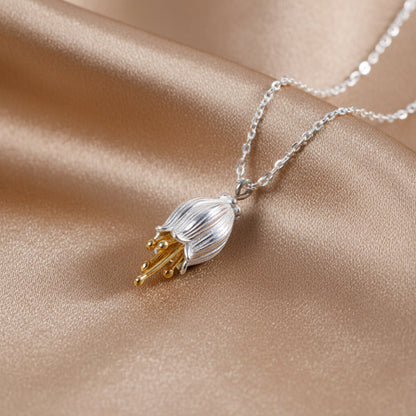 Silver Flower Pendant Necklace | S925 Sterling Silver