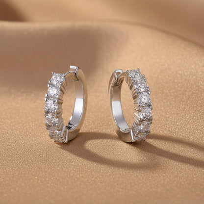 Pursuit Moissanite Stud Earrings | S925 Silver Platinum-plated