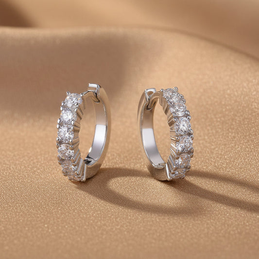 Pursuit Moissanite Stud Earrings | S925 Silver Platinum-plated
