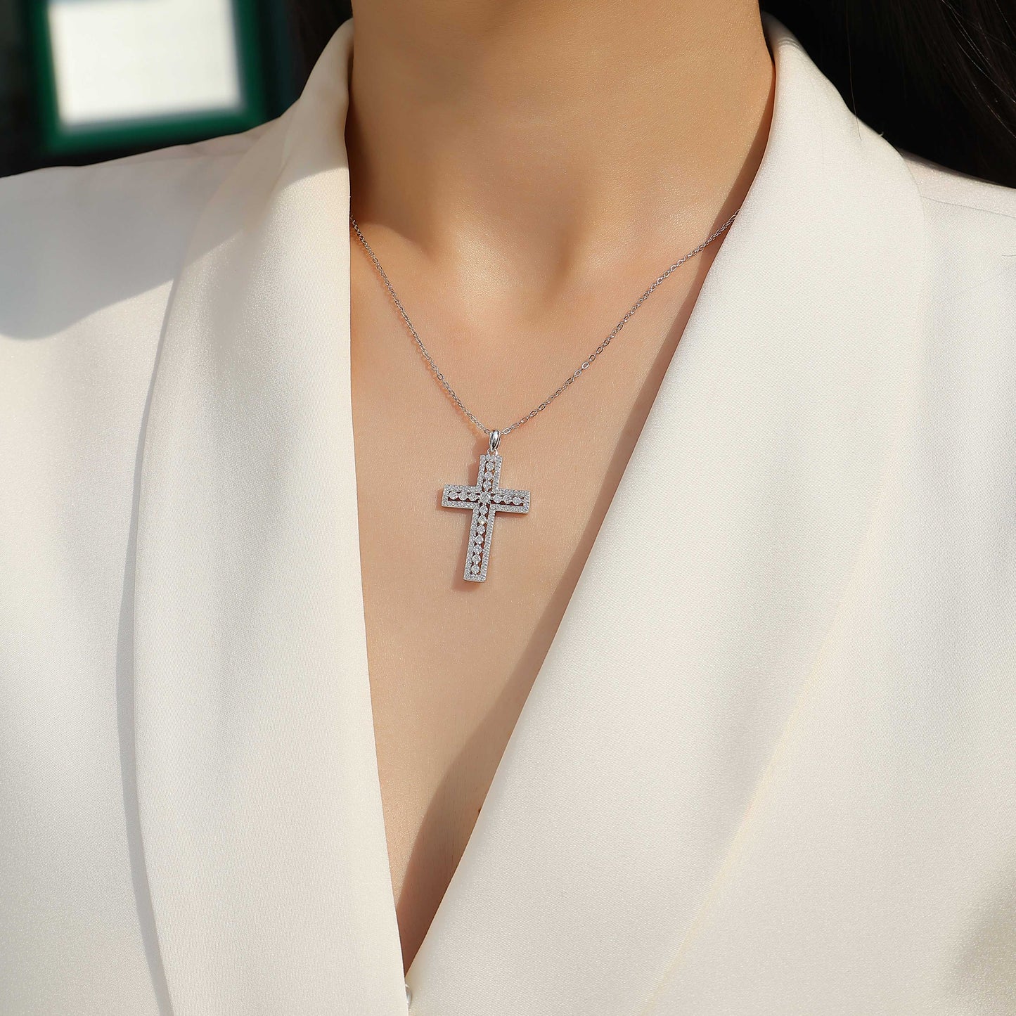 Collier Pendentif Moissanite Shelter | Argent S925