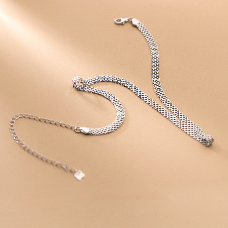 Wide Link Chain Necklace | S925 Sterling Silver