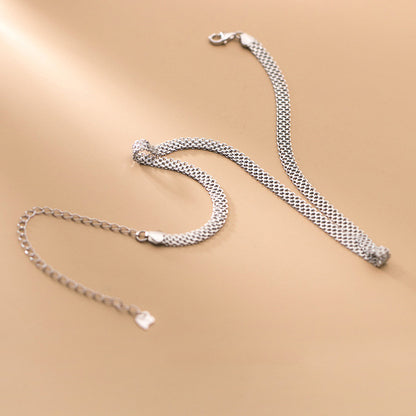 Wide Link Chain Necklace | S925 Sterling Silver