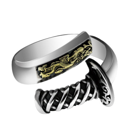 Double Edged Sword Ring | S925 Sterling Silver