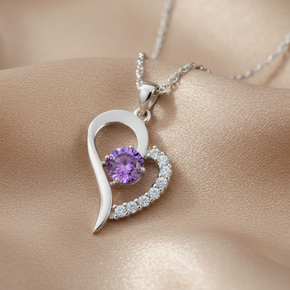 Collier Clavicule Pierre Précieuse Violette | Argent Sterling S925 Minimaliste