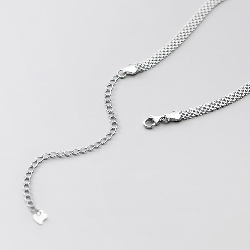 Wide Link Chain Necklace | S925 Sterling Silver
