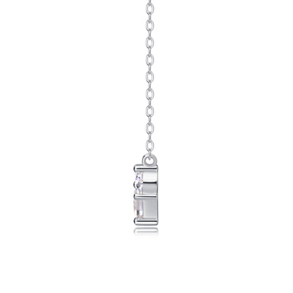 Love In The Present Moissanite Necklace | S925 Silver Platinum-plated
