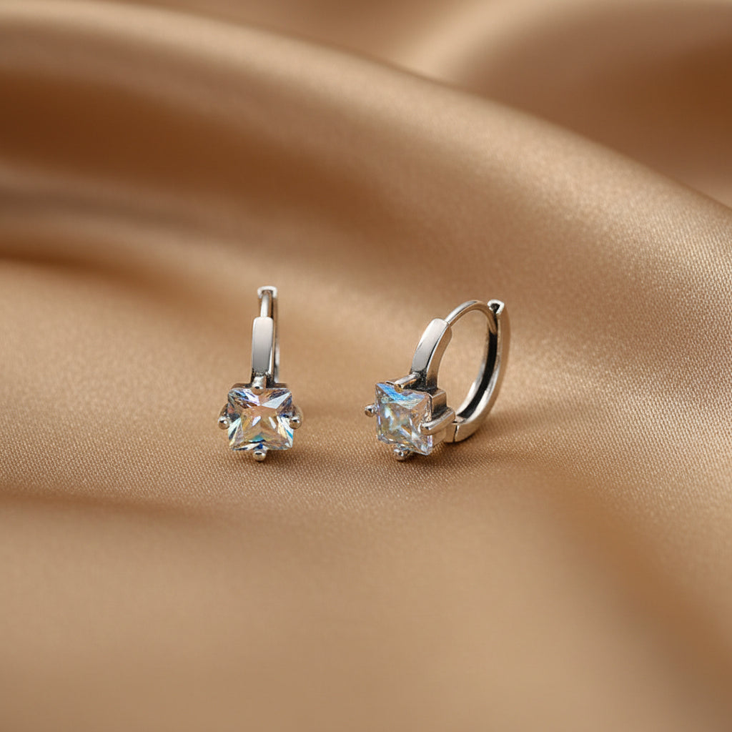 Colour Zircon Stud Earrings | S925 Sterling Silver