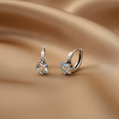 Colour Zircon Stud Earrings | S925 Sterling Silver