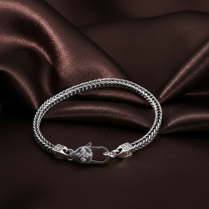 Bracelet Punk Diamant | Argent Sterling S925 Style Hip-Hop Homme