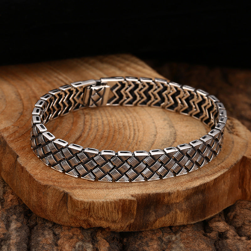 Cross Woven Line Bracelet | S925 Sterling Silver