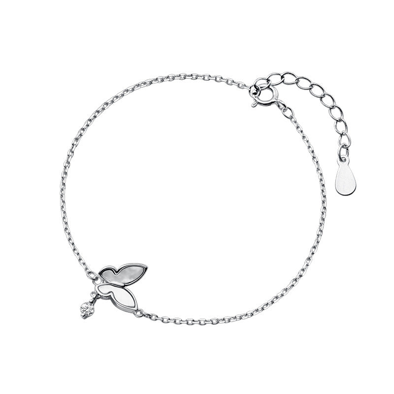 Butterfly Shell Bracelet | S925 Sterling Silver