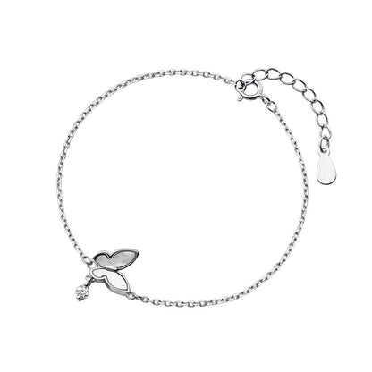 Butterfly Shell Bracelet | S925 Sterling Silver