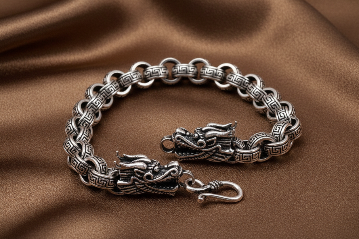 Dragon Scale Chain Bracelet | S925 Sterling Silver