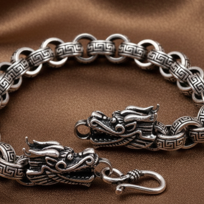 Dragon Scale Chain Bracelet | S925 Sterling Silver