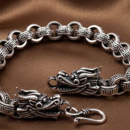 Dragon Scale Chain Bracelet | S925 Sterling Silver
