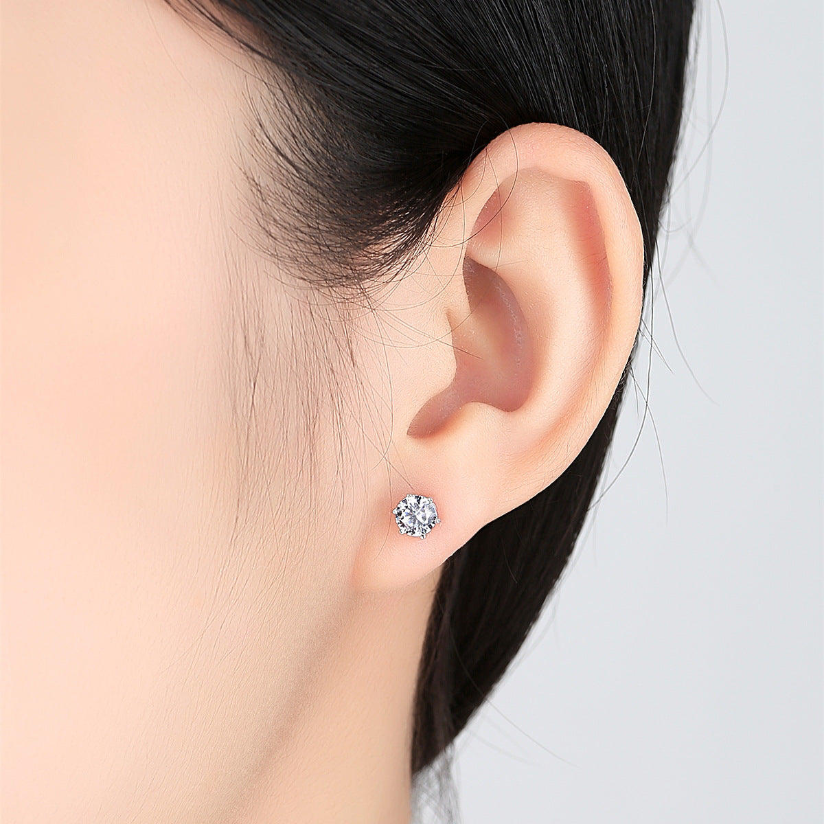 Moissanite Stud Earrings | S925 Sterling Silver