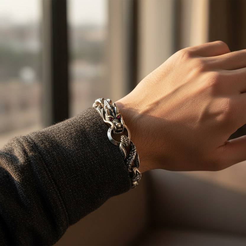 Dragon Bone Bracelet | S925 Sterling Silver