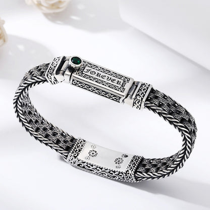 Retro Tang Grass Totem Bracelet | S925 Sterling Silver