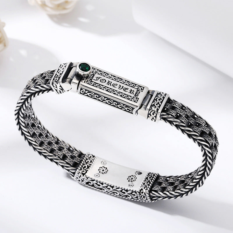 Retro Tang Grass Totem Bracelet | S925 Sterling Silver