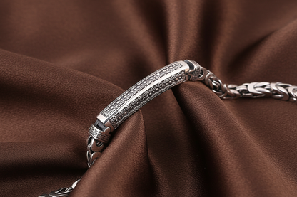 Thai Silver Retro Keel Pattern Bracelet | S925 Sterling Silver
