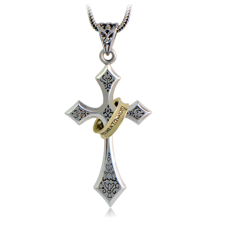 Pendentif Croix de Jésus | Argent sterling S925 pour hommes, design rétro