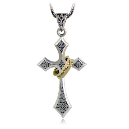 Pendentif Croix de Jésus | Argent sterling S925 pour hommes, design rétro