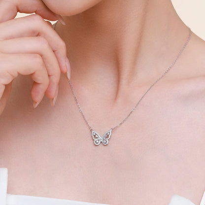 Hollow Butterfly Necklace | S925 Sterling Silver
