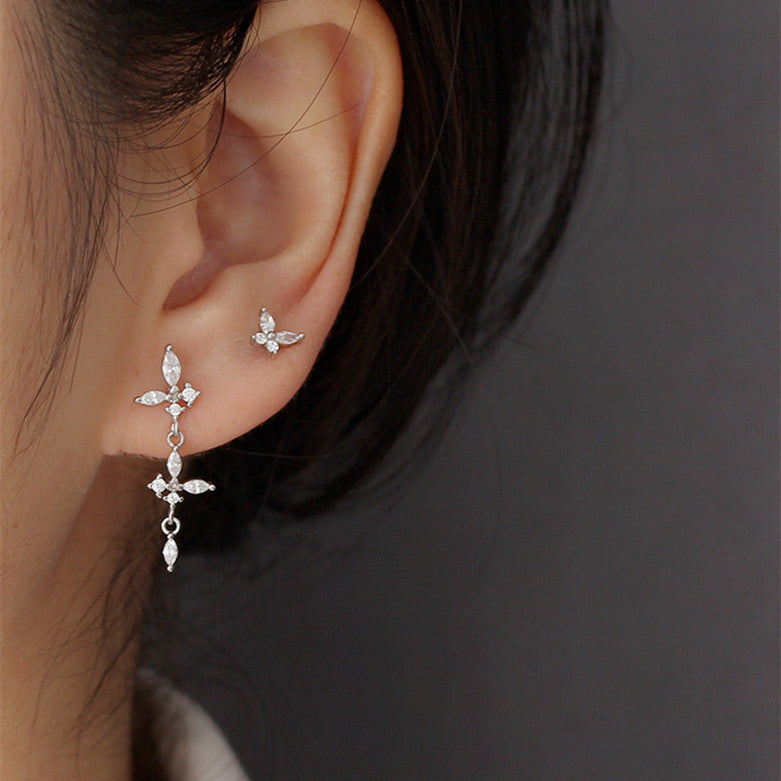 Diamond Butterfly Tassel Earrings | S925 Sterling Silver