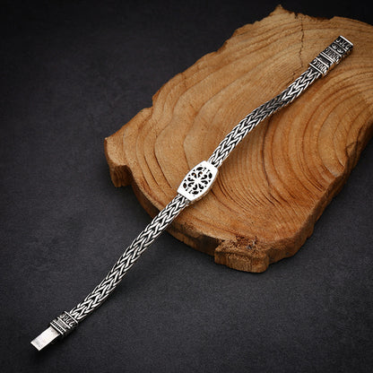 Hand-Woven Blue Zircon Bracelet | 925 Sterling Silver