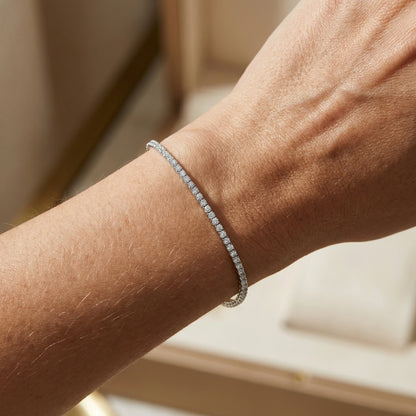 Round-Cut Tennis Bracelet | S925 Sterling Silver