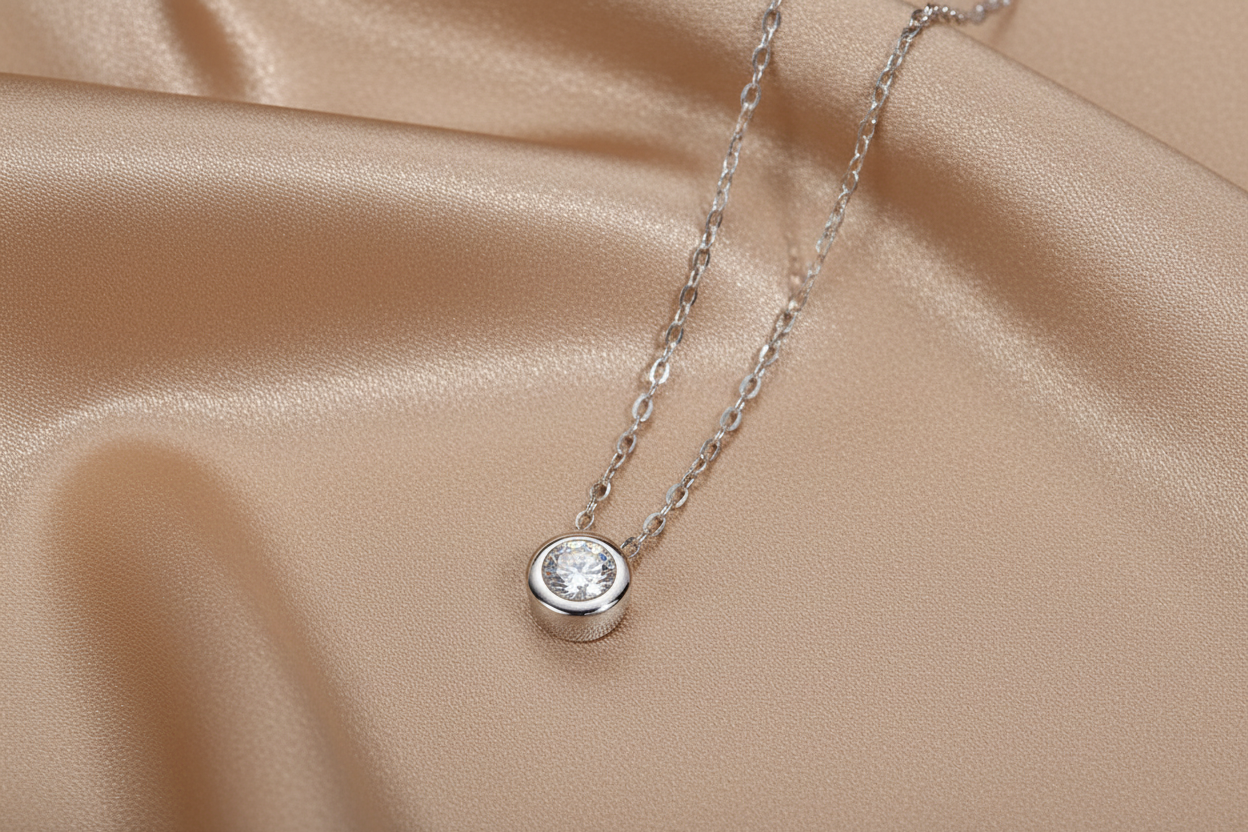 Collier pendentif en Moissanite | Argent sterling S925