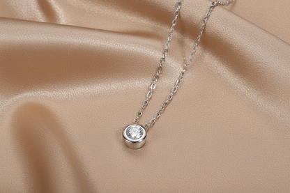Collier pendentif en Moissanite | Argent sterling S925