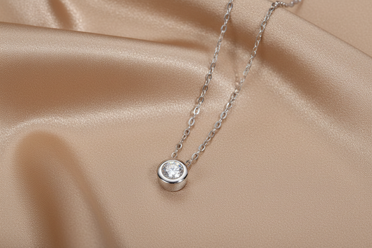 Moissanite Pendant Necklace | S925 Sterling Silver