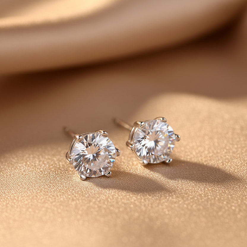 Moissanite Stud Earrings | S925 Sterling Silver